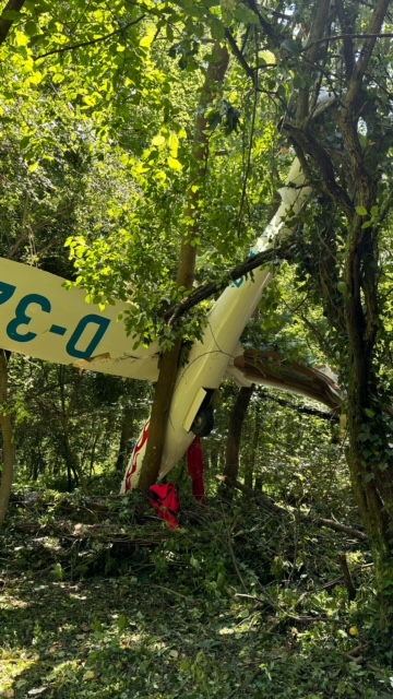 #9 – H3 Luftfahrzeug – abestürzter Segeflieger, westlich 1km vom Flugplatz