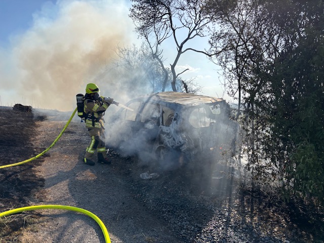 #12-2026 – F2 – Fahrzeug brennt im Weinberg